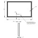Дзеркало Qtap Mideya (DC-F904) 800х600 з LED-підсвічуванням Touch, з димером QT2078F904W