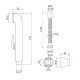 Набор для гігієнічного душу Qtap Inspai-Varius округлий QTSETCRMA021 Chrome/Grey (Set)
