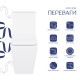 Унітаз-компакт Qtap Crow безобідковий з сідінням Soft-close QT05222170W