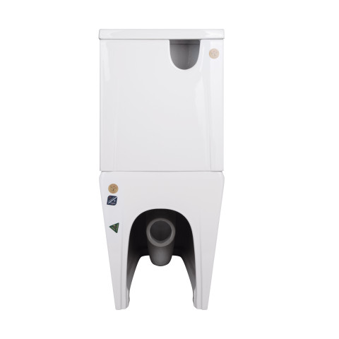 Унітаз-компакт Qtap Crow безобідковий з сідінням Soft-close QT05222170W