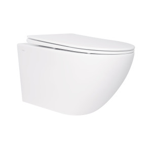 Унітаз підвісний Qtap Jay безобідковий з сідінням Soft-close QT07335176W