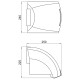 Сушарка для рук Lidz Tarnow 0192 настінна 1800 Вт LDTAR0192WHI32511 White