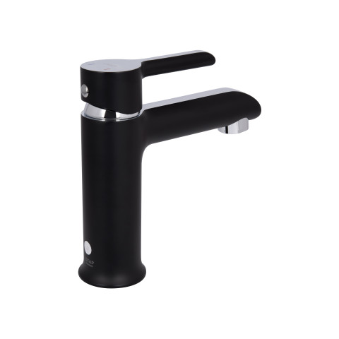 Змішувач для раковини Qtap Grand QTGRABCR001F Chrome/Black