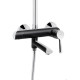 Душова система універсальна Qtap Grand на три споживача (з виливом) QTGRABCR1004 Chrome/Black