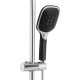 Душова система універсальна Qtap Grand на три споживача (з виливом) QTGRABCR1004 Chrome/Black