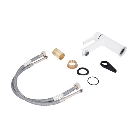 Змішувач для раковини Qtap Grand QTGRAWCR001F White