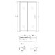 Душові двері в нішу Qtap Taurus CRM201-11.C6 97-108x200 см, скло Clear 6 мм, покриття CalcLess