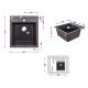 Кухонна мийка Lidz 460х515/200 GRF-13 (LIDZGRF13460515200)