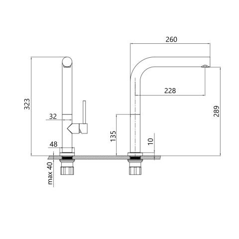 Змішувач для кухні Qtap Zdenek QTZDN9032103FC Brushed Nickel PVD
