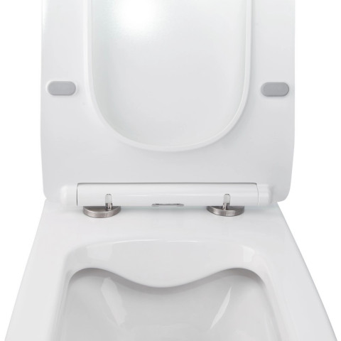 Готове рішення Qtap для ванної кімнати: підвісний унітаз Crow Rimless 520х360х290 + комплект інсталяції Nest 4 в 1 (квадратна клавіша Satin)