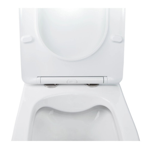 Готове рішення Qtap для ванної кімнати: підвісний унітаз Swan Rimless 520х360х320 + комплект інсталяції Nest 4 в 1 (квадратна клавіша Chrome)