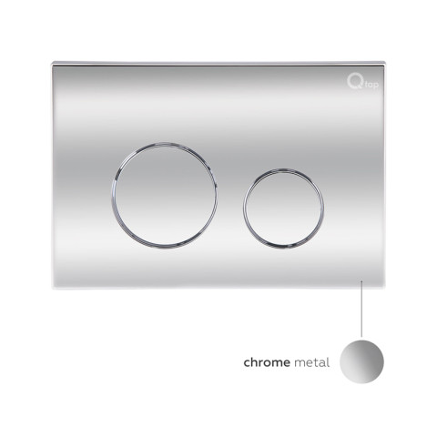 Готове рішення Qtap для ванної кімнати: підвісний унітаз Tern Rimless 490x340x350 + комплект інсталяції Nest 4 в 1 (кругла клавіша Chrome)