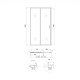 Душові двері в нішу Qtap Taurus CRM209-1.C6 90-100x200 см, скло Clear 6 мм, покриття CalcLess