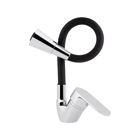 Змішувач для кухні Lidz Tani 008F3 з гнучким виливом (k40) LDTAN008F3BCR39484 Chrome/Black