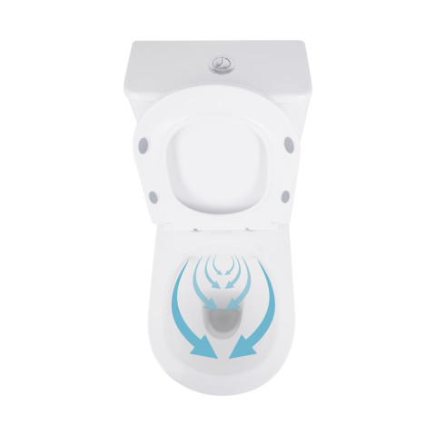 Унітаз-компакт Qtap Presto безобідковий з сідінням Soft-close QT24221217AW