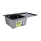 Мийка для кухні інтегрована Lidz Handmade H7849BR крило праворуч (LDH7849BRPVD43625) Brushed Black PVD 3,0/1,0 мм