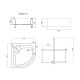 Душовий піддон Lidz KAPIELKA ST80x80x41 см з панеллю