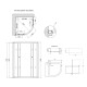 Душова кабіна Latwa SC90x90.SAT.MID.GR полукругла, скло тон. 4 мм + Душовий піддон KAPIELKA ST90x90x26, з панеллю Lidz