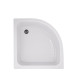 Душова кабіна Latwa SC80x80.SAT.MID.GR полукругла, скло тон. 4 мм + Душовий піддон KAPIELKA ST80x80x26, з панеллю Lidz