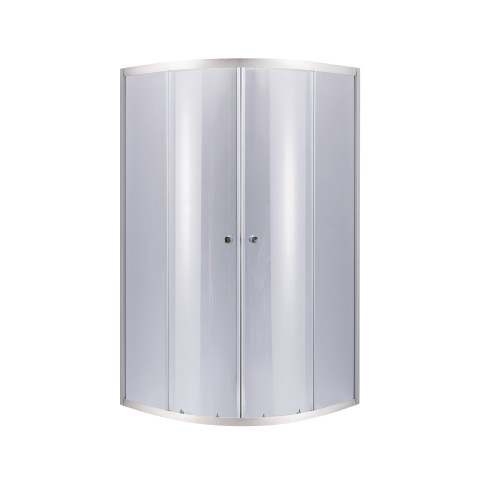 Душова кабіна Latwa SC80x80.SAT.HIGH.GR полукругла, скло тон. 4 мм + Душовий піддон KAPIELKA ST80x80x41, з панеллю Lidz