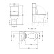 Унітаз-компакт Qtap Scorpio безободковий Ultra Quiet з сидінням Soft-close QT14226088AW