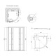 Душова кабіна Lidz Latwa SC90x90.SAT.LOW.GR, скло тон. 4 мм + Lidz Душовий піддон KAPIELKA ST90x90x14