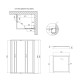 Душова кабіна Lidz Wawel SC100x80.SAT.LOW.FR, скло Frost 5 мм + Lidz Душовий піддон KAPIELKA ST100x80х14