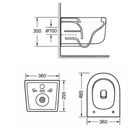 Унітаз підвісний Qtap Taurus безободковий з сидінням Soft-close QTTAU26W45428