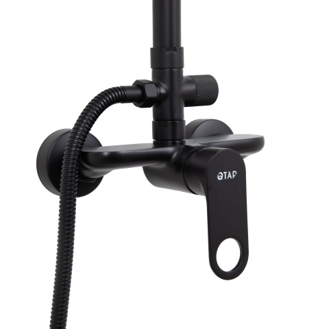 Душова система для душу Qtap Jay на два споживача QTJAY110BLM45550 Black Matt