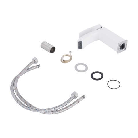 Змішувач для раковини Qtap Swan Cascada QTSWA270CRW45568 Chrome/White