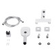 Змішувач для ванни Qtap Gemini (з душовим гарнітуром) QTGEM259CRW45683 Chrome/White