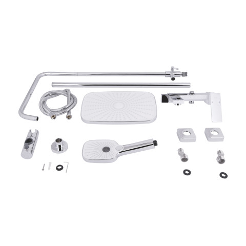 Душова система універсальна Qtap Gemini на три споживача (з виливом) QTGEM111CRW45687 Chrome/White