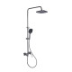 Душова система універсальна Qtap Gemini на три споживача (з виливом) QTGEM111GMB45688 Gunmetal Black PVD