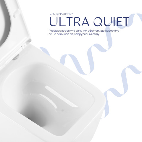 Готове рішення Qtap для ванної кімнати: підвісний унітаз Gemini Ultra Quiet 520×360×350 + комплект інсталяції Nest 4 в 1 (лінійна клавіша White)