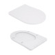 Унітаз підлоговий Qtap Robin New Ultra Quiet безобідковий з сидінням Soft-close WHITE QT13226083AW