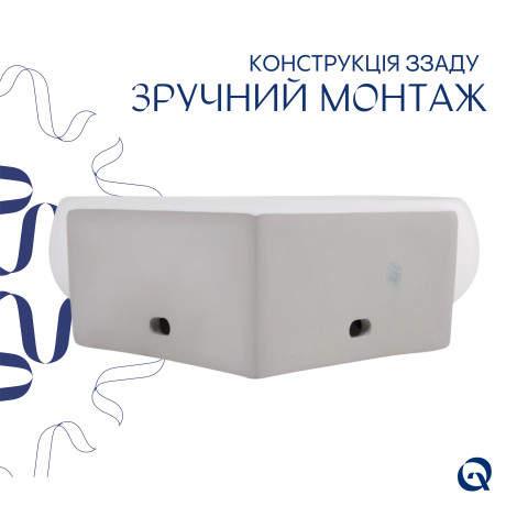 Раковина Qtap Leo 380x360x130 White QT11115010WN
