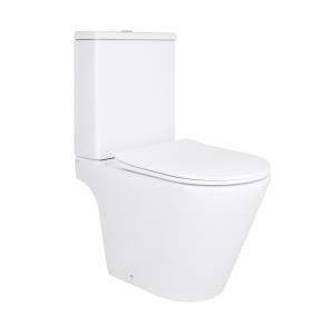 Унітаз підлоговий Qtap Dove Rimless безобідковий з сидінням Soft-close WHITE QT06228380BW