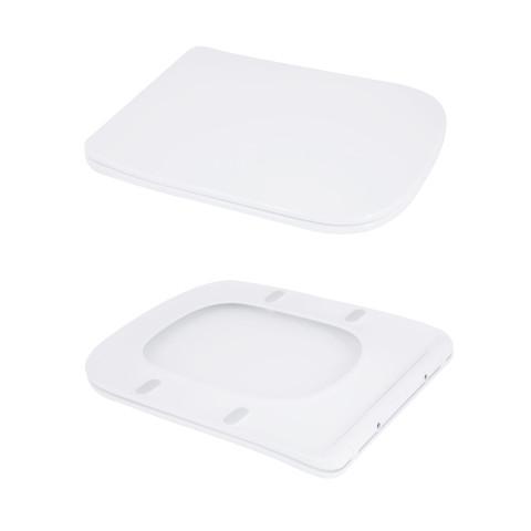 Унітаз підлоговий Qtap Aries Rimless безобідковий з сидінням Soft-close WHITE QT03228302W