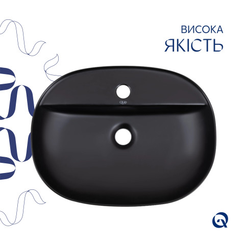 Раковина-чаша Qtap Scorpio 500x380x120 Matt black QT146533MB