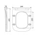 Сидіння для унітаза (Tern 490) 435x344x50 мм, Matt Black, з мікроліфтом, Slim Duroplast, Quick Release QTSC179MB47354 Qtap
