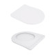 Унітаз підвісний Jay Rimless 485×360×320 мм, White, з сидінням Slim Duroplast/ Soft-close/ Quick Relase QT07335177RW Qtap