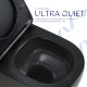 Унітаз підвісний Qtap Jay Ultra Quiet 485х360х320 мм, Matt Black, сидінням Slim Duroplast/ Soft-close/ Quick Relase QT07335177MB