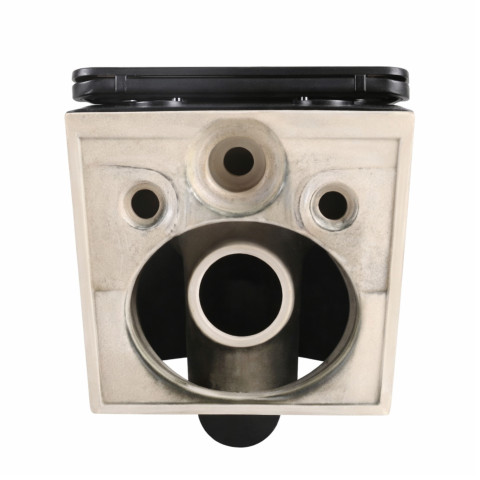 Унітаз підвісний Qtap Jay Ultra Quiet 485х360х320 мм, Matt Black, сидінням Slim Duroplast/ Soft-close/ Quick Relase QT07335177MB