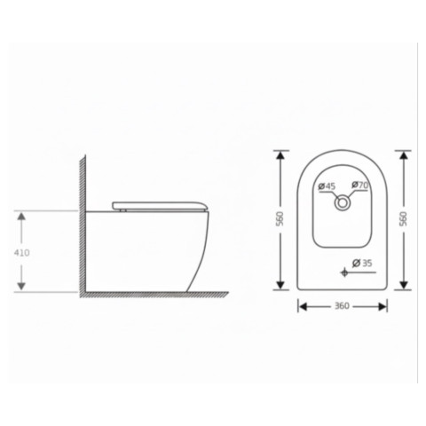 Біде підлогове Qtap Jay 560х360х410 мм, White QT07443375W