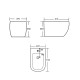 Біде підвісне Qtap Robin 515x370x350 мм, Anthracite QT13551381GAN