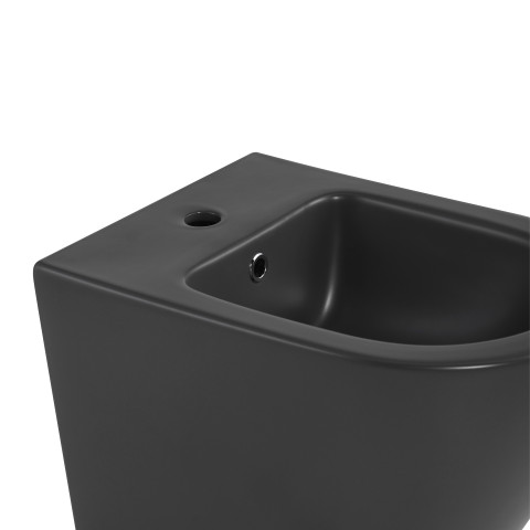 Біде підвісне Qtap Robin 515x370x350 мм, Anthracite QT13551381GAN