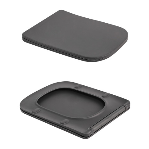 Унітаз підвісний Tern Ultra Quiet 490×365×325 мм, Anthracite, з сидінням Slim Duroplast / Soft-close / Quick Release QT17332303ASAN Qtap