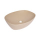 Раковина накладна Qtap Robin 500х380х140 мм, Beige, прямокутна, з донним клапаном QT04116302SB