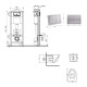 Готове рішення Qtap для ванної кімнати: підвісний унітаз Jay Ultra Quiet 520x360x320 + комплект інсталяції Nest 4 в 1 (квадратна клавіша Satin)