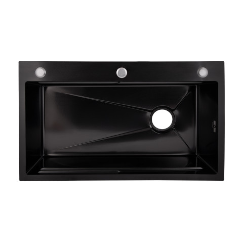 Lidz Handmade H7545B Мийка для кухні інтегрована Decor Black PVD Honeycomb 3,0/1,0 мм LDH7545BDECPVD48373